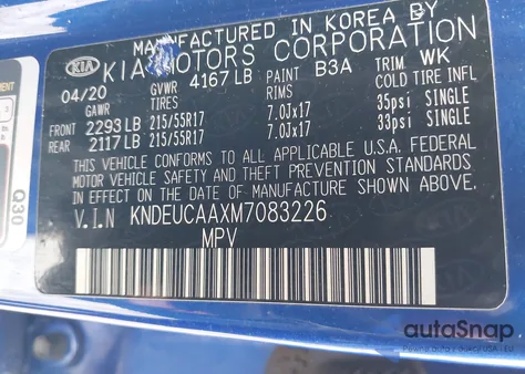 2021 Kia Seltos S из США, поврежденный, VIN KNDEUCAAXM7083226